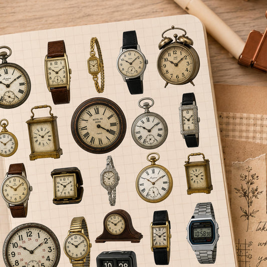 Vintage Clock Sticker Sheet — image 2