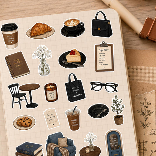 Cozy Books Coffee Me Time Sticker Sheet — image 2