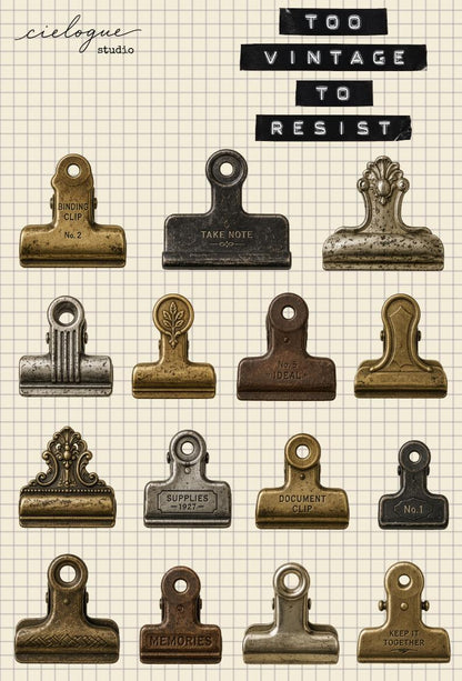 Vintage Binder Clip Sticker Sheet — image 3