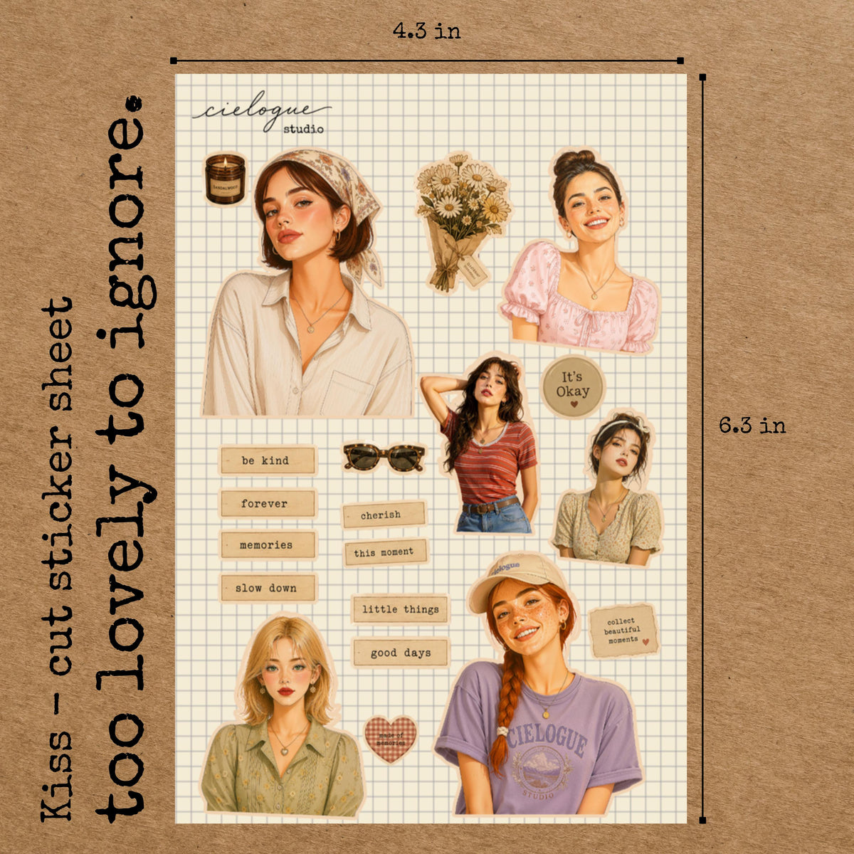 Vintage Girl Sticker Sheet — image 4