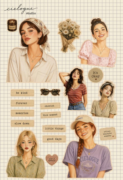 Vintage Girl Sticker Sheet — image 3
