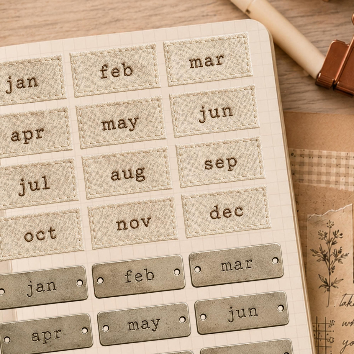 Monthly Date Stickers