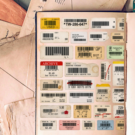 Vintage Label Sticker Sheet