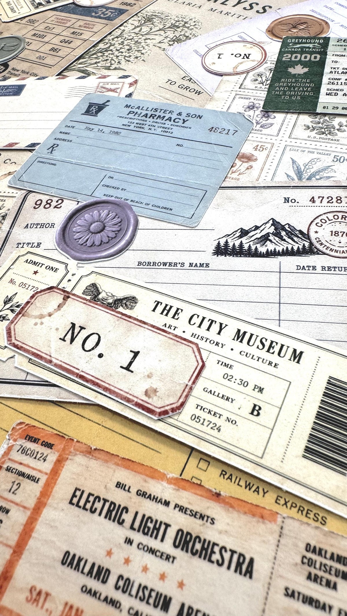 Vintage Ephemera Sticker Sheet — image 2