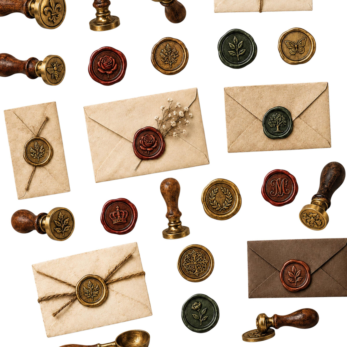 Vintage Wax Seal Stickers Sheet — image 3