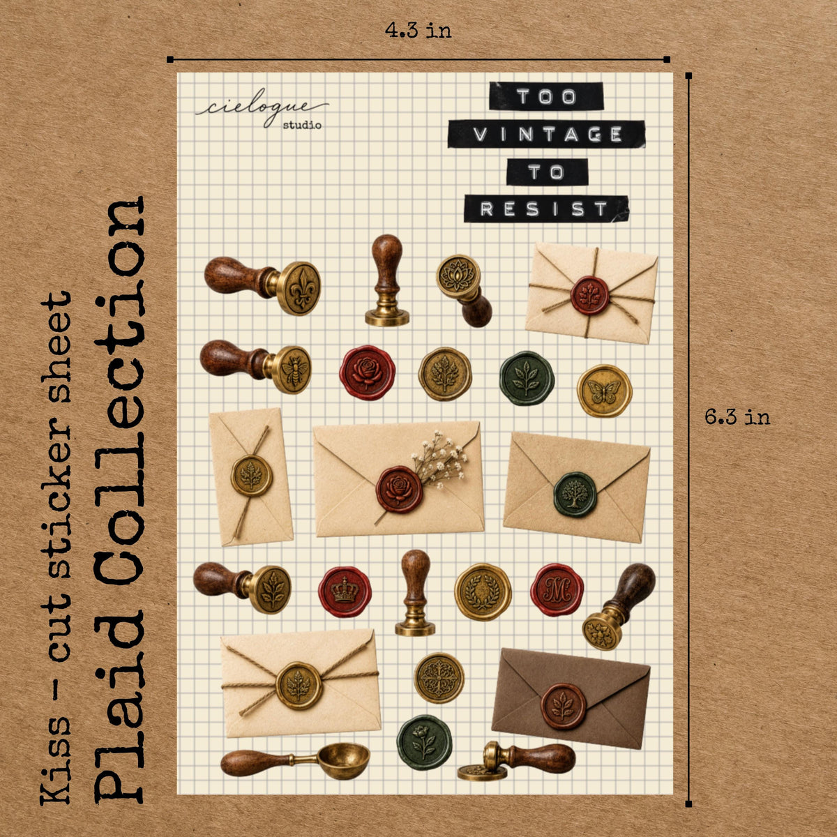 Vintage Wax Seal Stickers Sheet — image 4