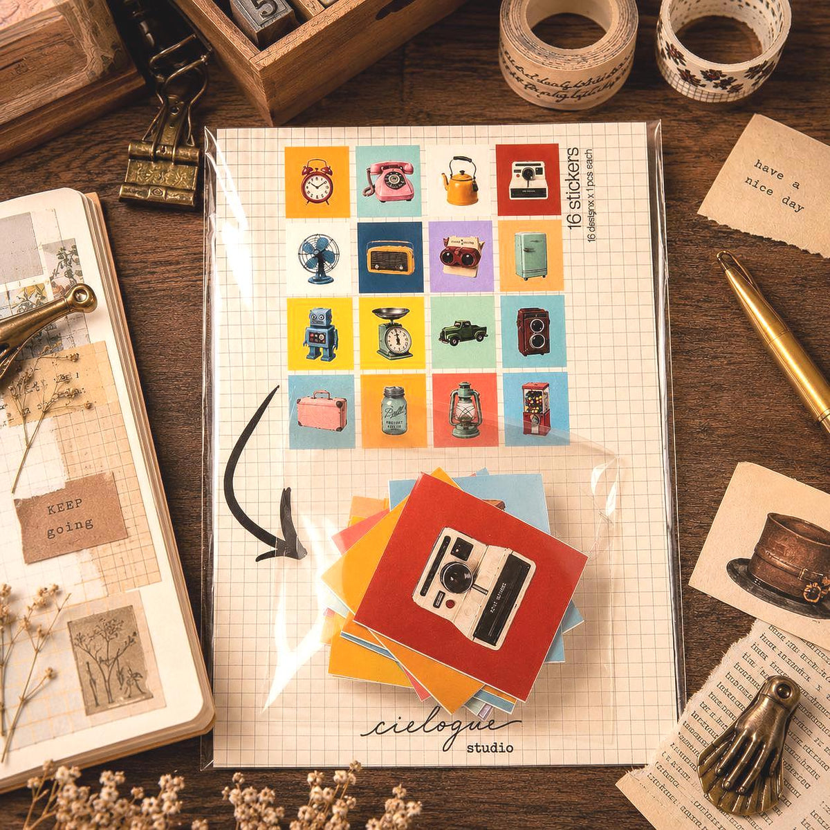 Retro Ephemera Stickers