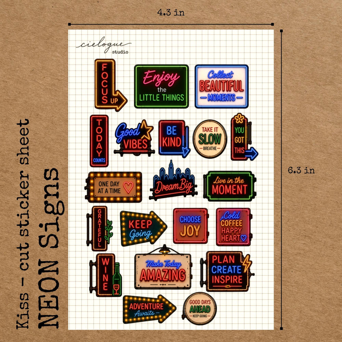 Neon Quote Sticker Sheet — image 2
