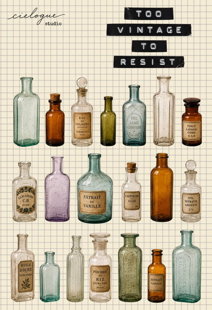 Vintage Apothecary Bottles Sticker Sheet — image 4