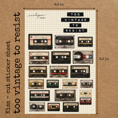 Retro Cassette Tape Sticker Sheet — image 2