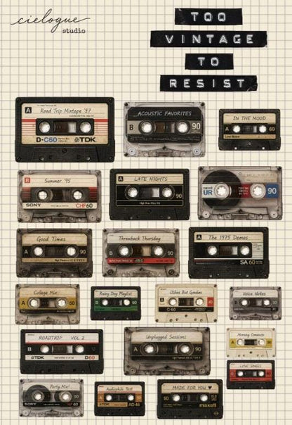 Retro Cassette Tape Sticker Sheet — image 3