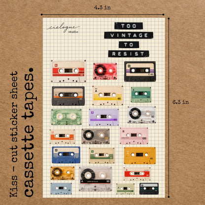 Vintage Cassette Tape Sticker sheet — image 4