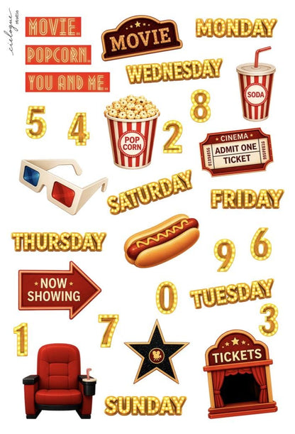 Retro Movie Night Sticker Sheet — image 5