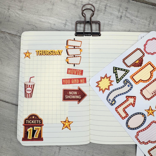 Retro Movie Night Sticker Sheet — image 2
