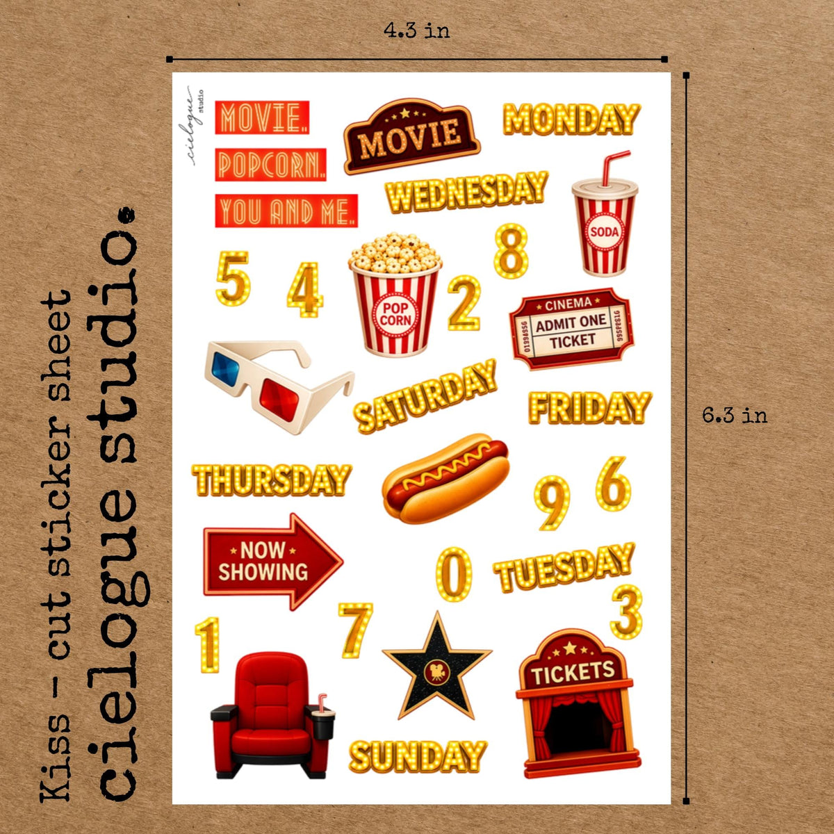 Retro Movie Night Sticker Sheet — image 6