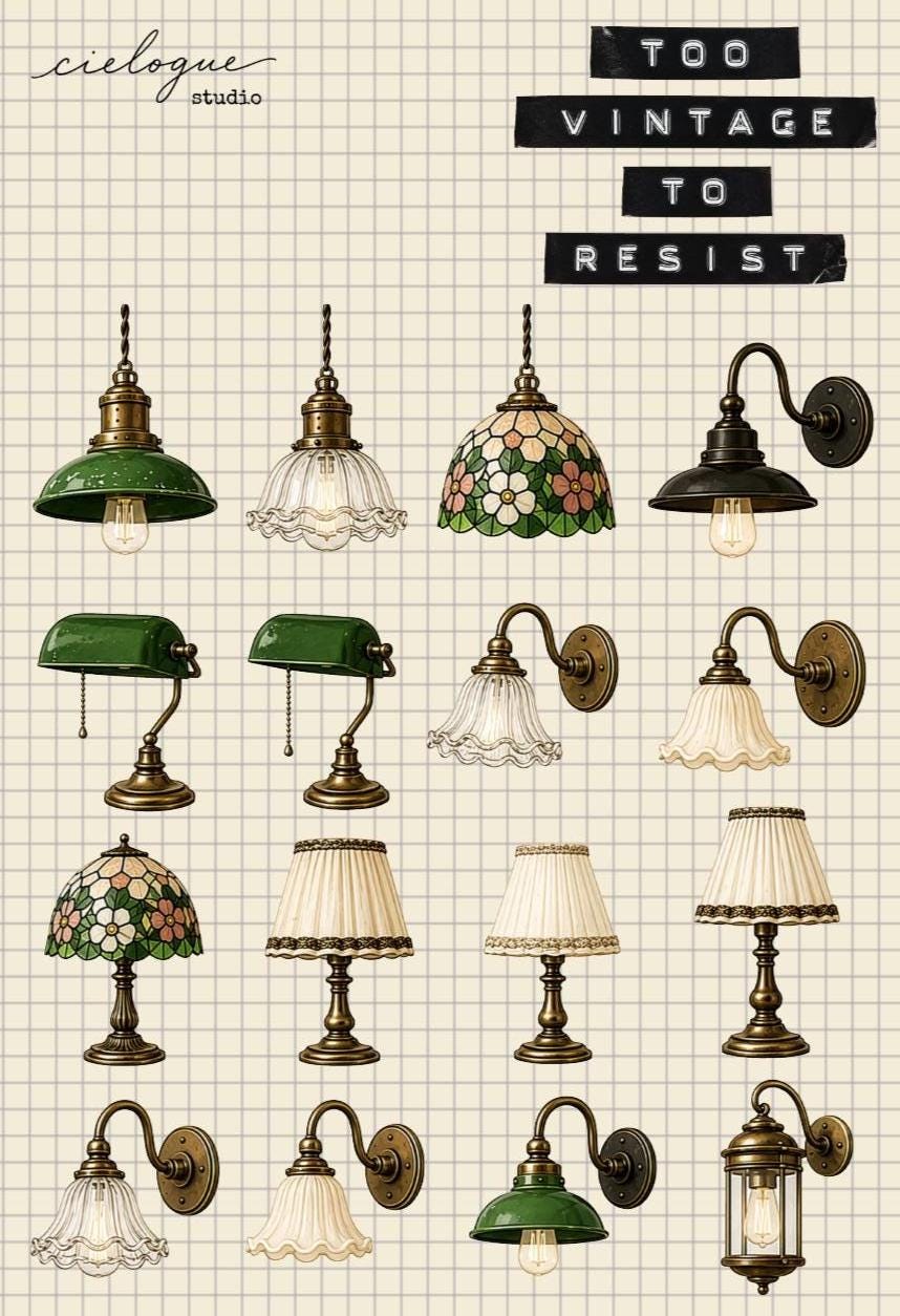 Vintage Lamp Sticker Sheet — image 2