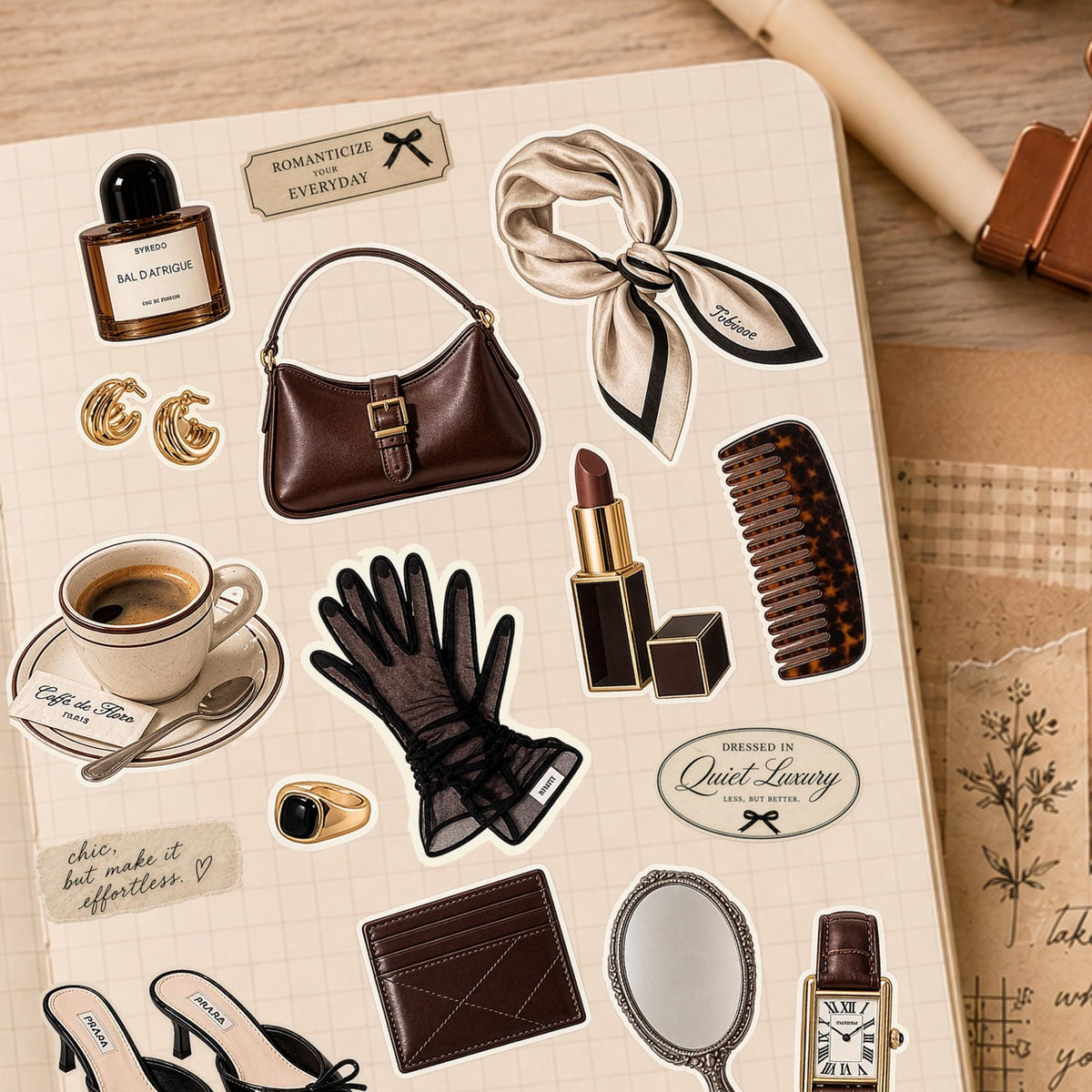 Daily Essentials Sticker Sheet — Brown — image 2