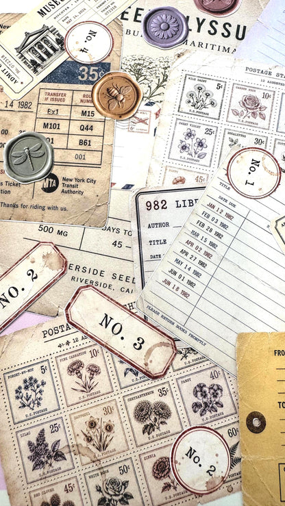 Vintage Ephemera Sticker Sheet
