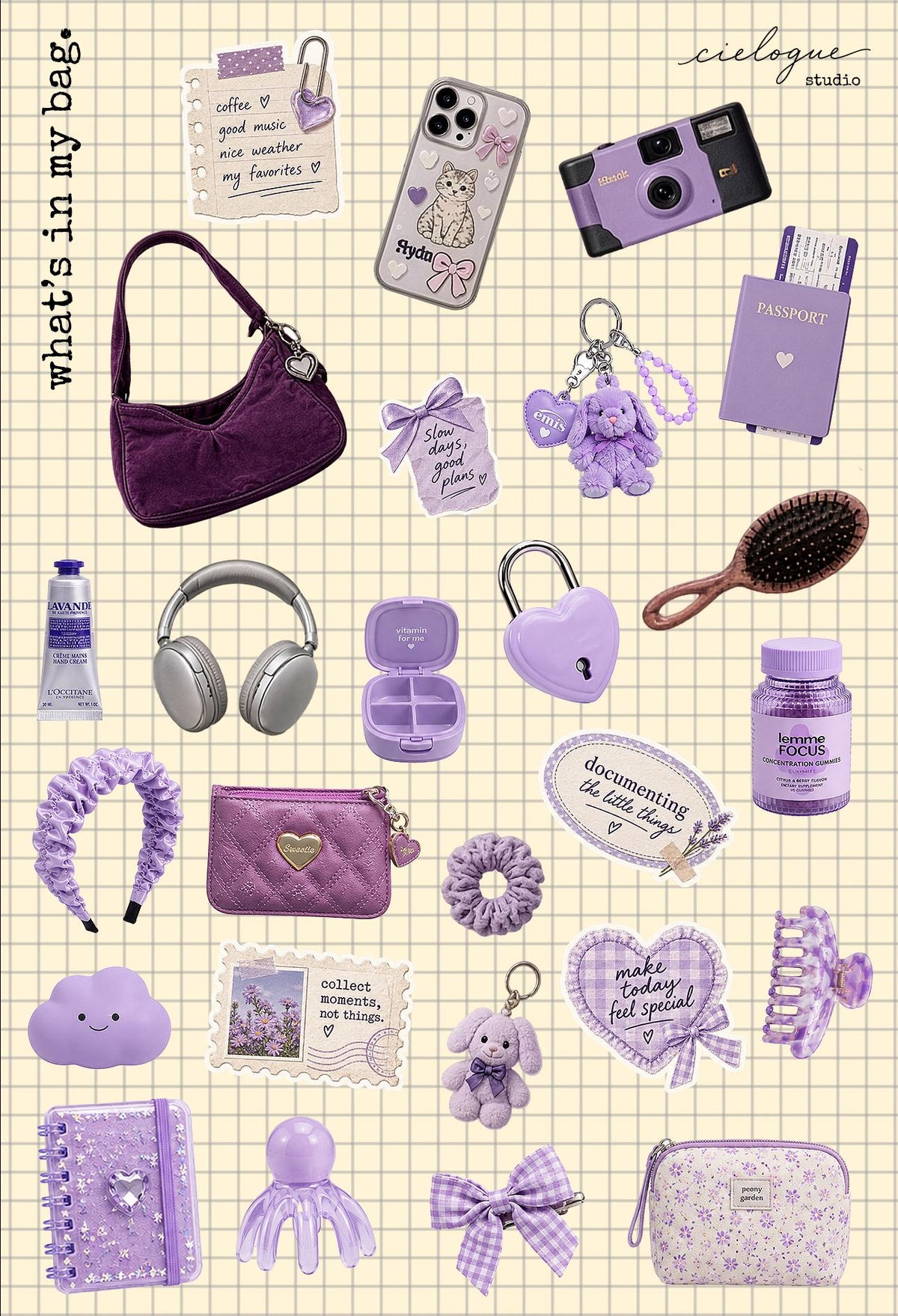 Daily Essentials Sticker Sheet — Purple — image 3