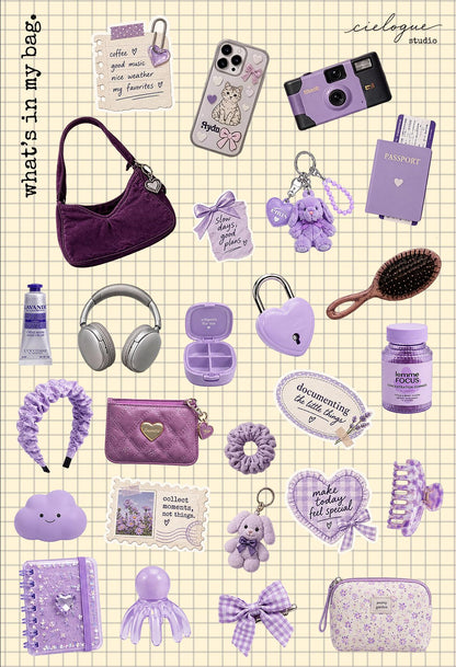Daily Essentials Sticker Sheet — Purple — image 3