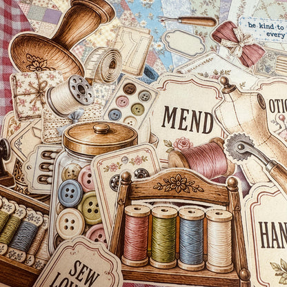Sewing Theme Sticker Tin box — image 4