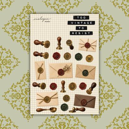 Vintage Wax Seal Stickers Sheet