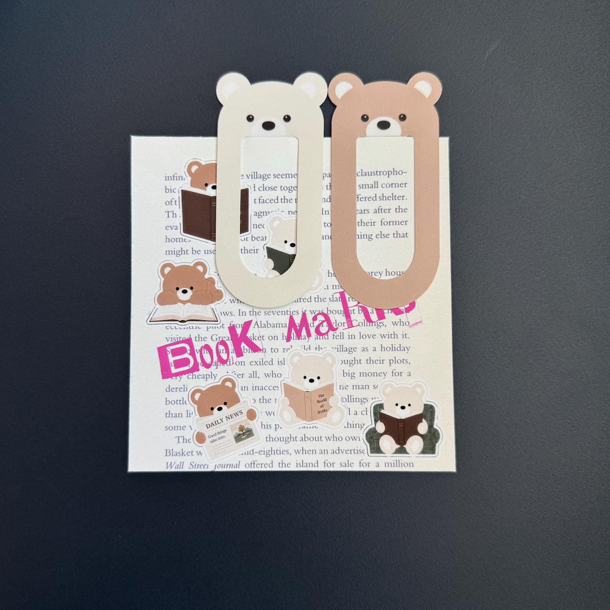 Bear Bookmark Set of 2