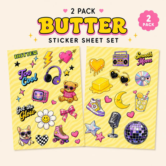 2 pack Holographic Retro Y2K Stickers — image 2
