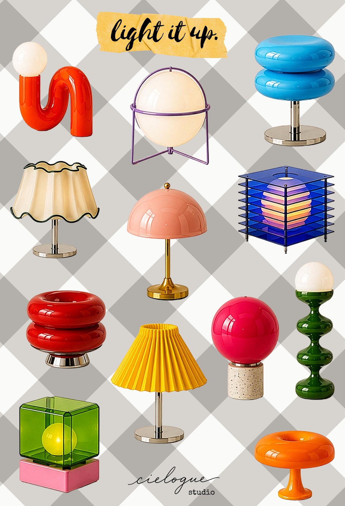Mid Century Lamp Stickers — image 3