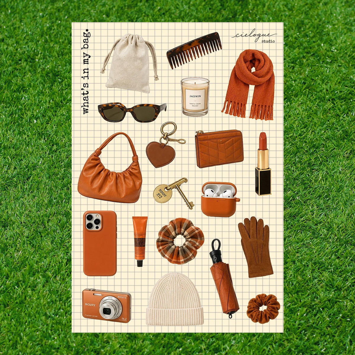 Daily Essentials Sticker Sheet — Orange