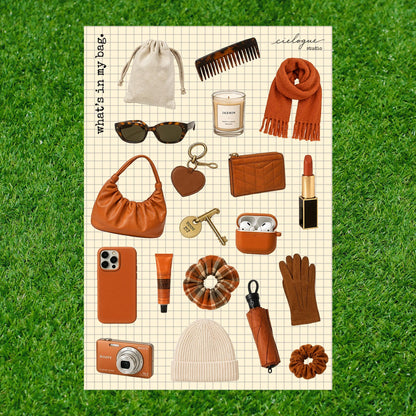Daily Essentials Sticker Sheet — Orange