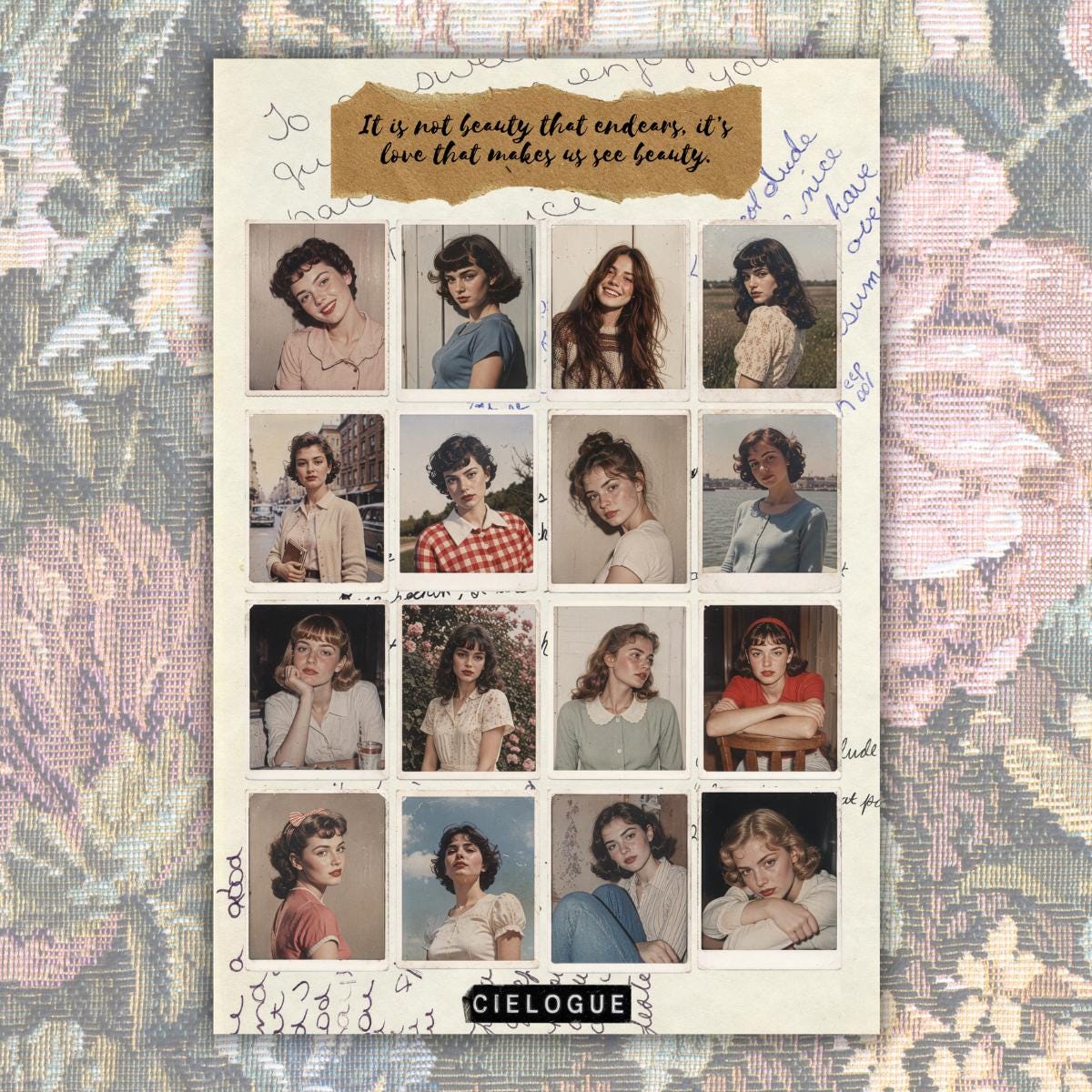 Vintage Portrait Photo Stickers
