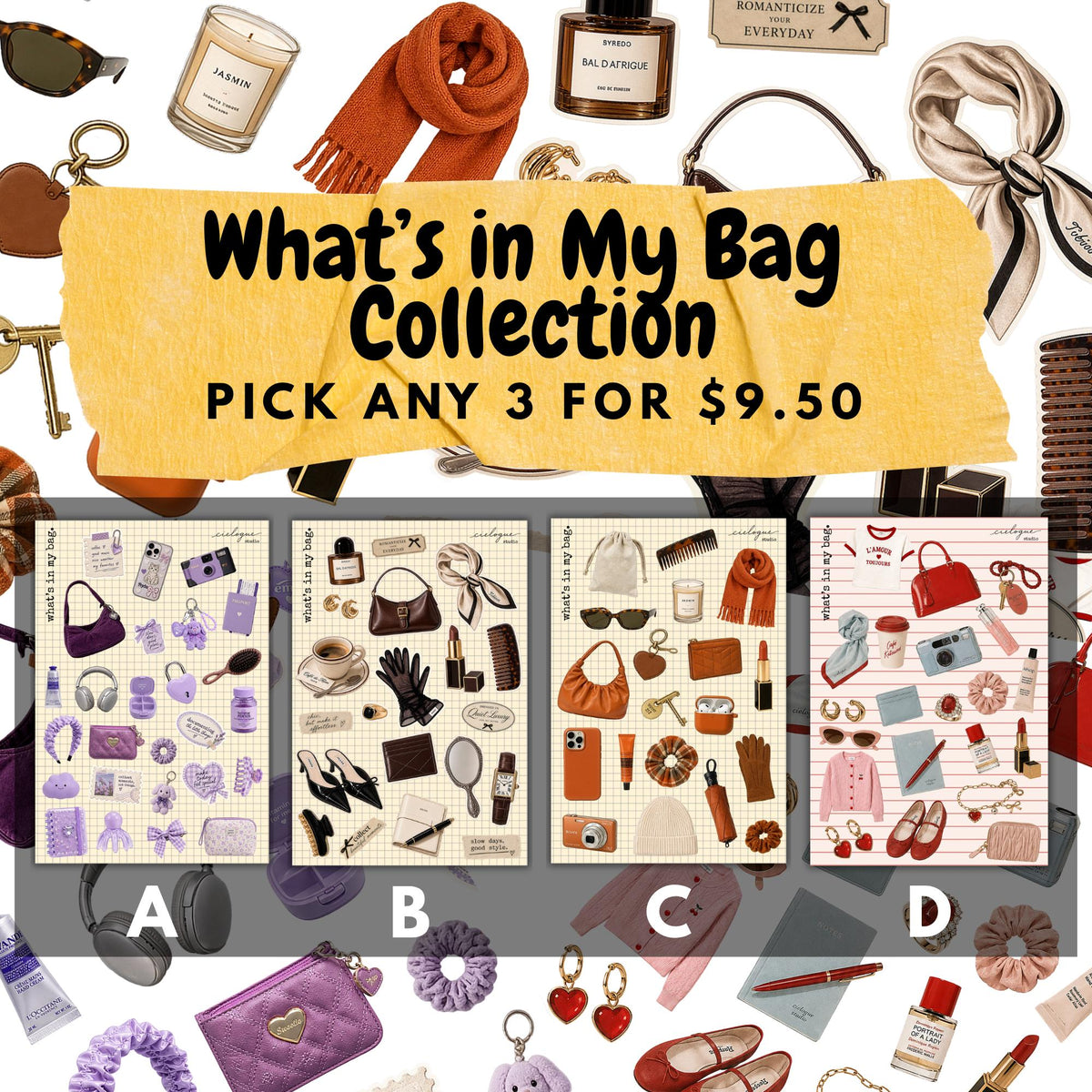 What’s In My Bag Sticker Collection