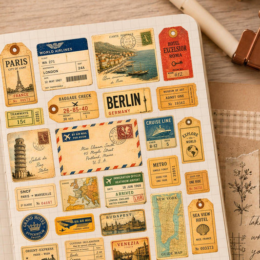 Vintage Travel Sticker Sheet — image 2